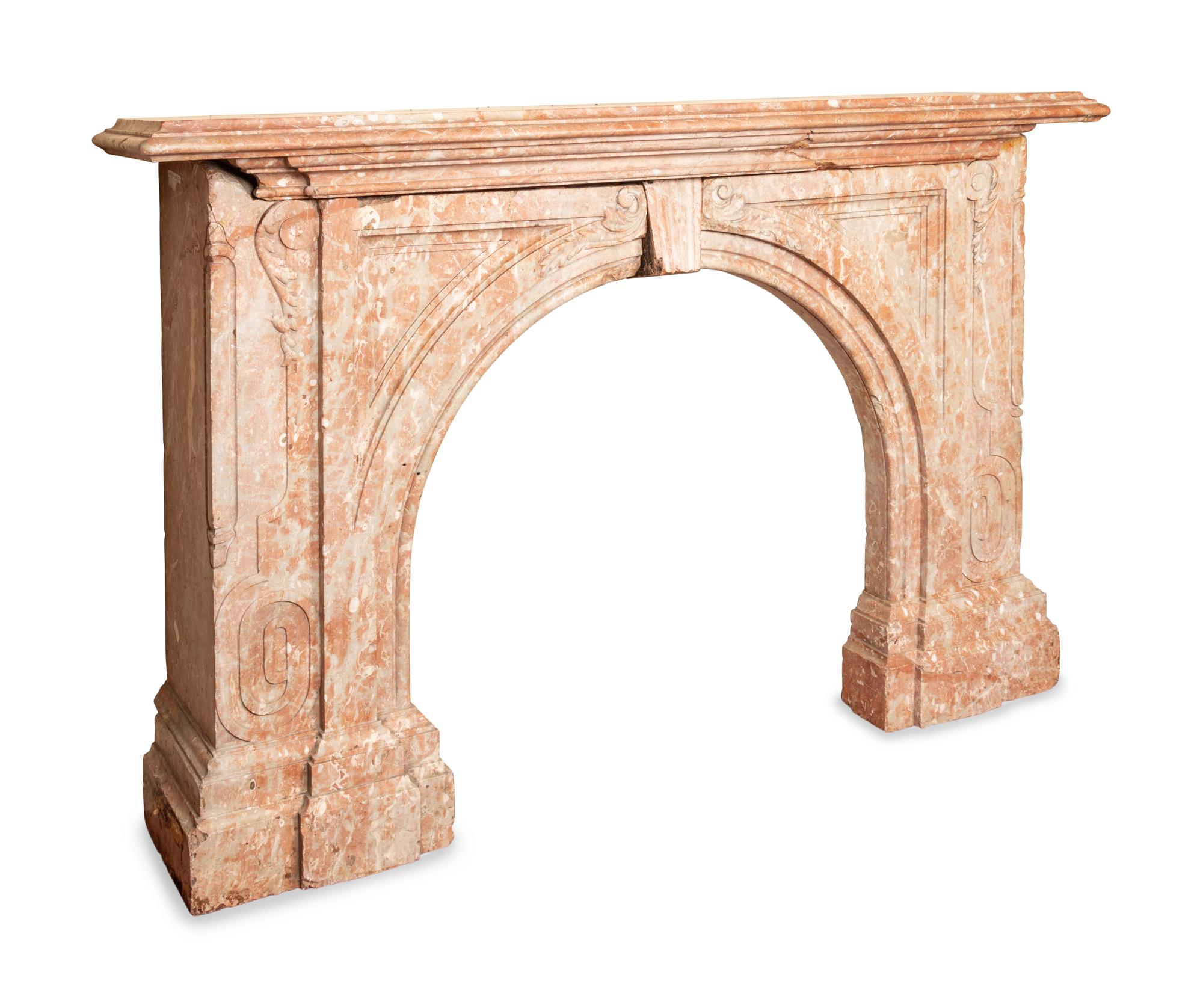 A French Marble Fireplace Mantel