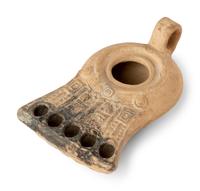 Five Roman and Holy Land Terracotta Oil Lamps