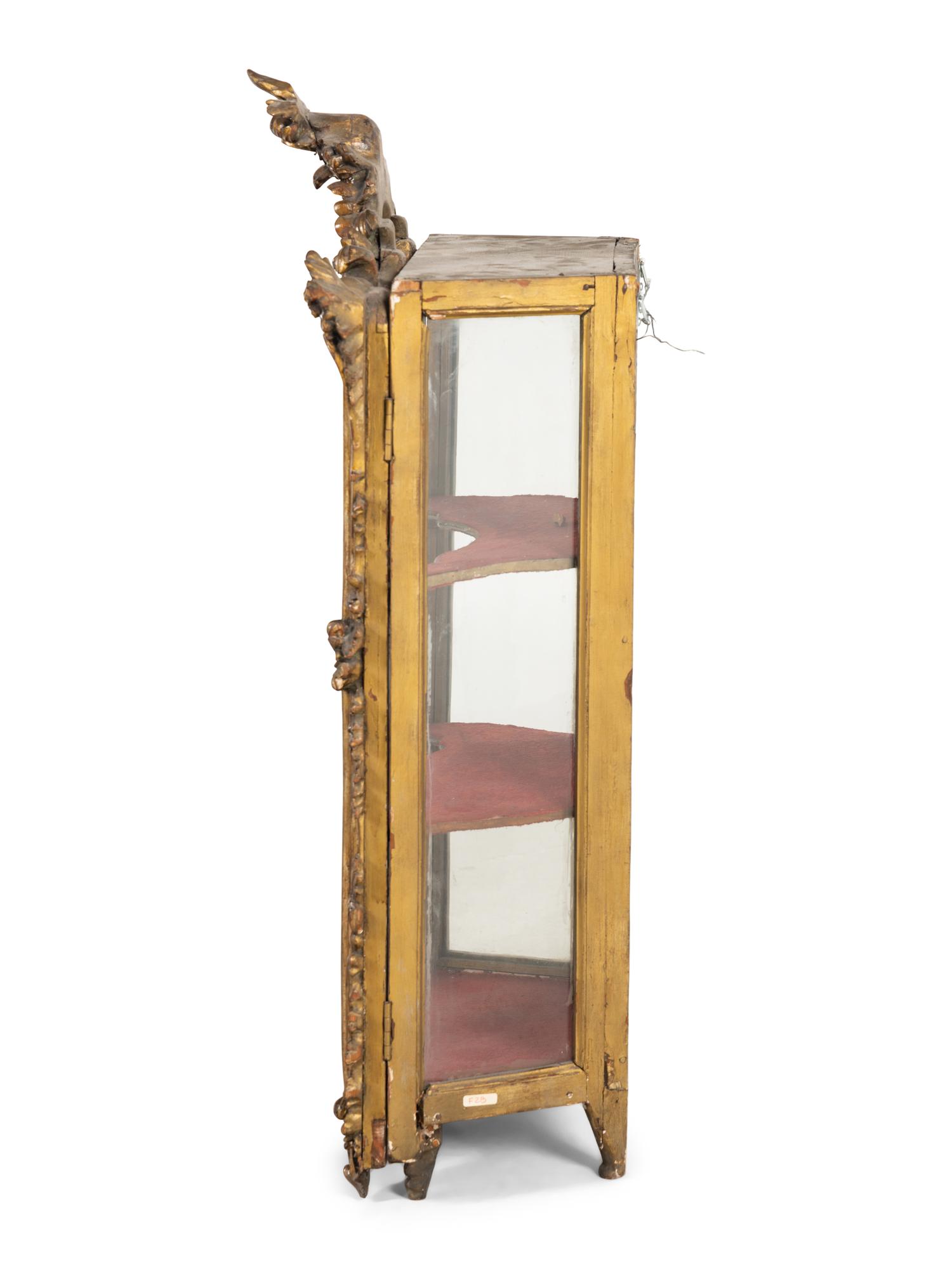 A Pair of Italian Giltwood Hanging Vitrines