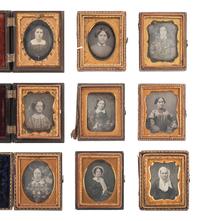 [EARLY PHOTOGRAPHY]. 37 ninth plate daguerreotypes featuring women of varying ages.
