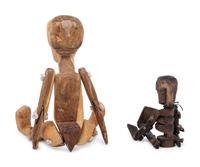 Two Carved Folk Art Figures