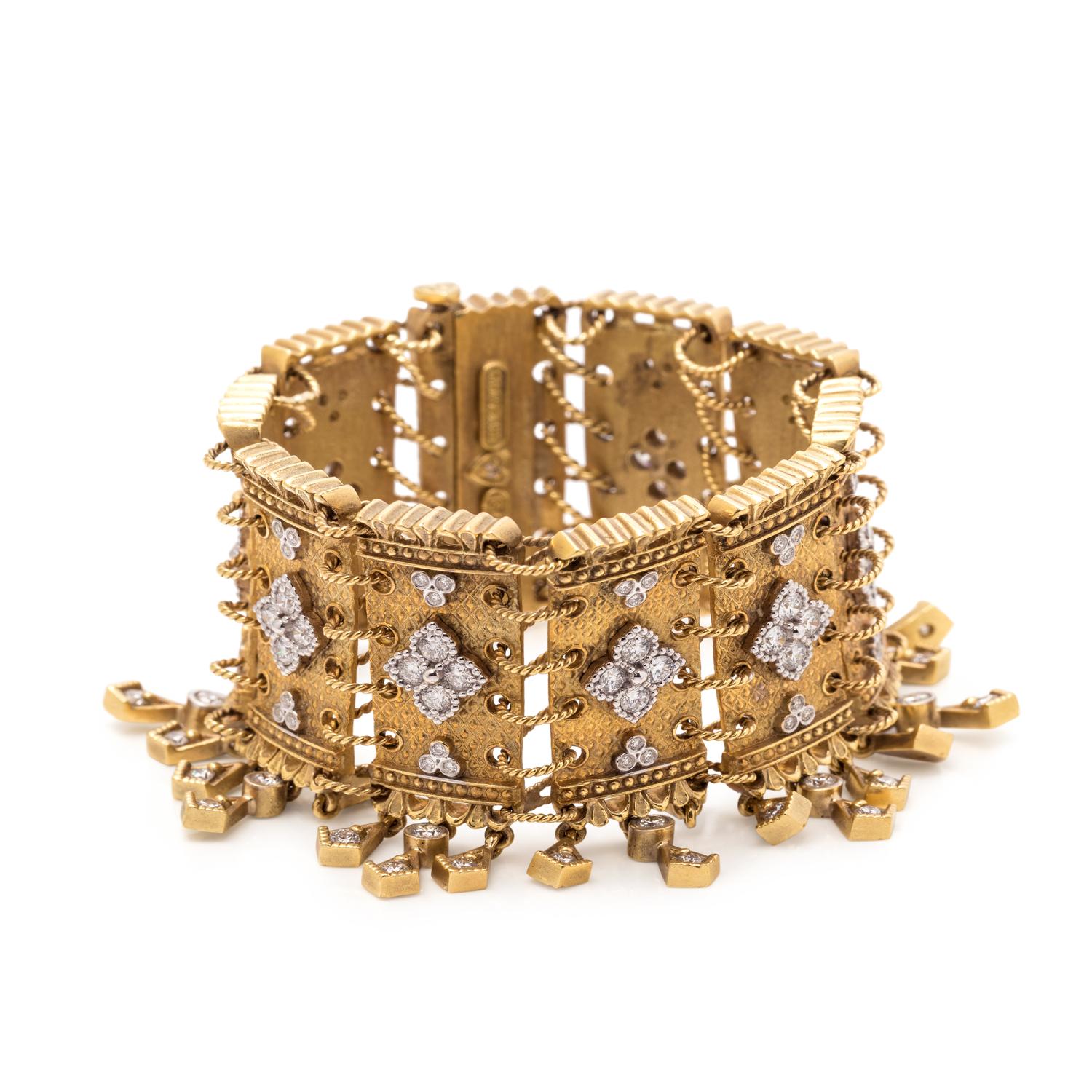 STAMBOLIAN, YELLOW GOLD AND DIAMOND BRACELET