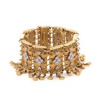 STAMBOLIAN, YELLOW GOLD AND DIAMOND BRACELET