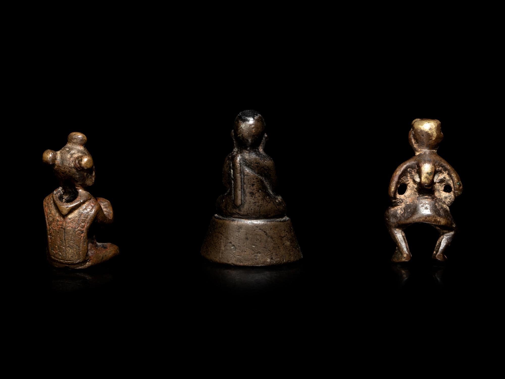 Three Small Southeast Asian Bronze Figures
