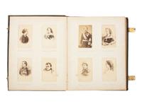 [EARLY PHOTOG.] CDV album of European and American notables, incl. royalty, statesmen, and authors.