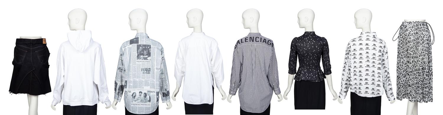 BALENCIAGA, SIX TOPS & TWO SKIRTS