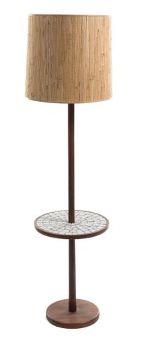 A Ceramic Tile Inset Floor Lamp, Gordon and Jane Martz for Marshall Studios Height overall 59 1/2 inches.