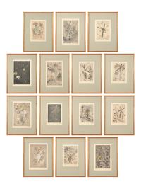 Droites libérées (a group of 14 prints); printed 1971
