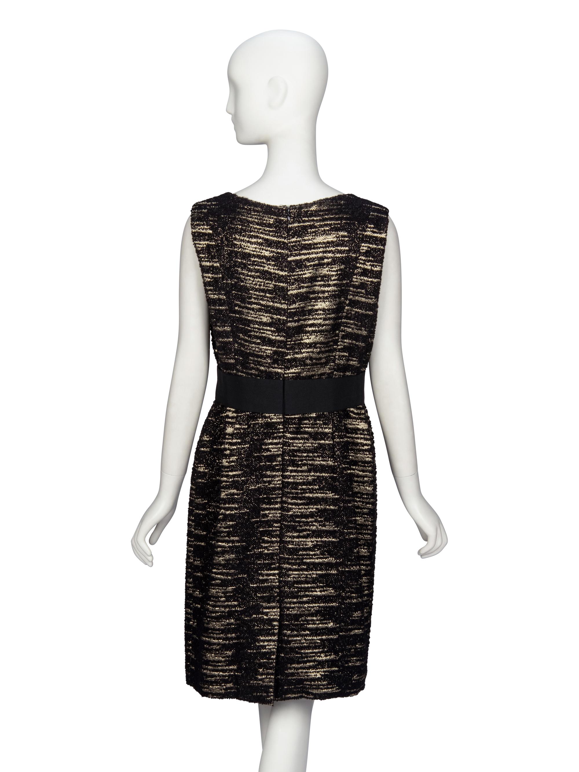 Carolina Herrera, Lamé Tweed Dress Ensemble