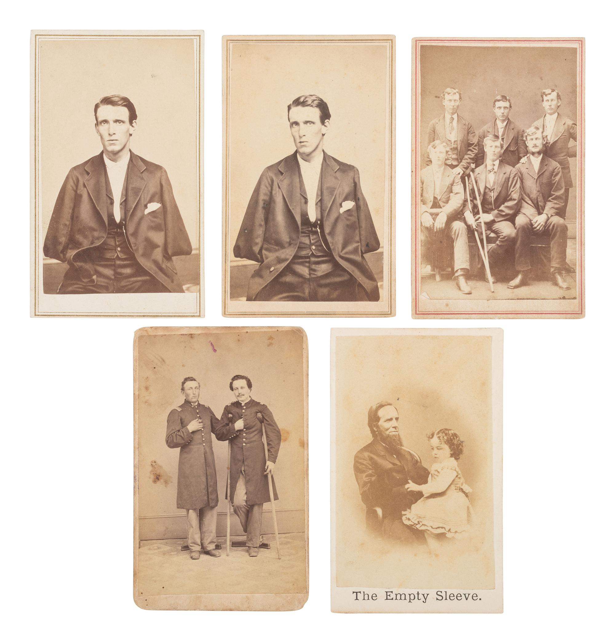 [CIVIL WAR]. A group of CDVs of wounded soldiers and medical subjects incl. surgeons and amputees.