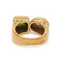 YELLOW GOLD AND TOURMALINE RING