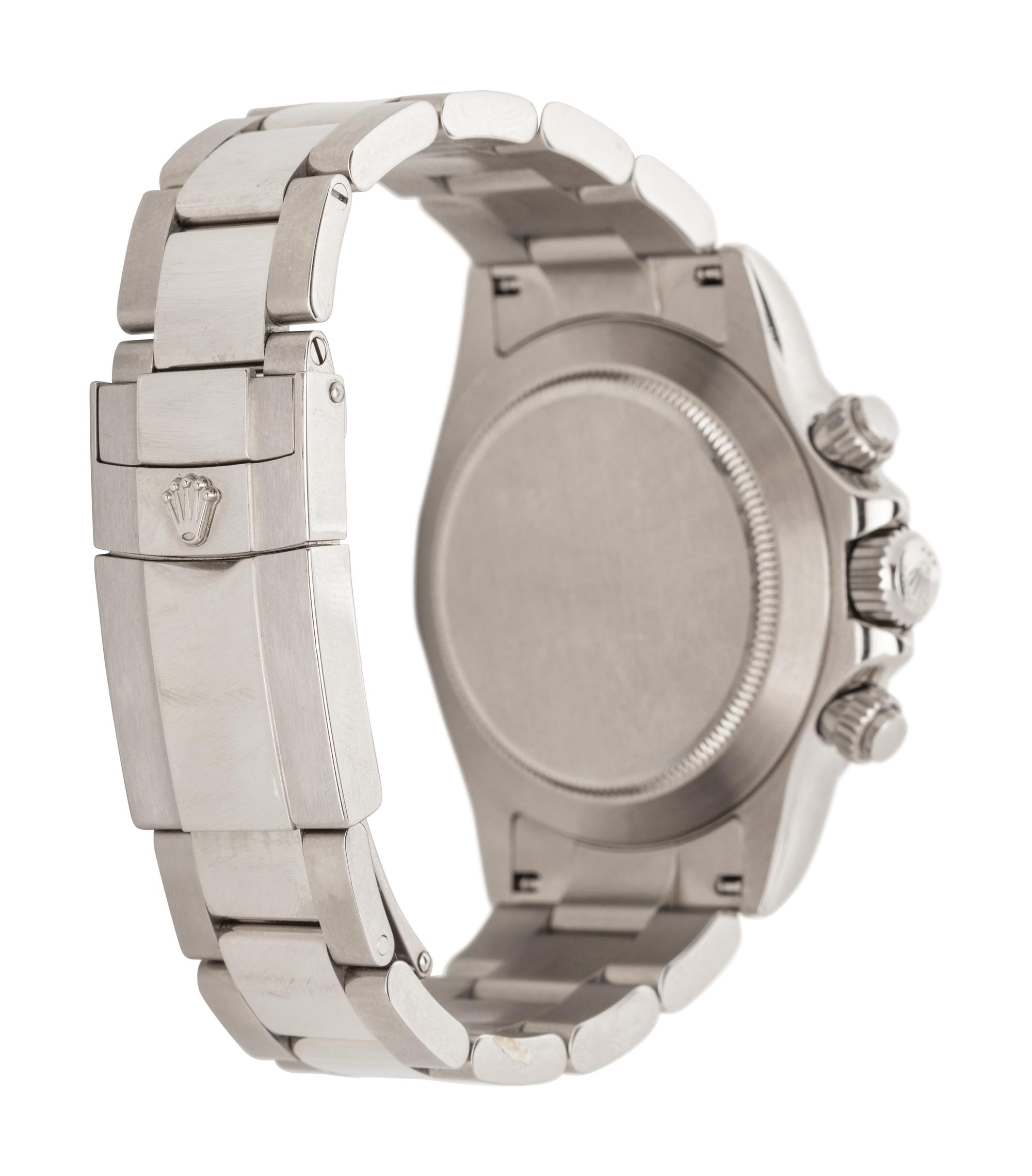 ROLEX, REF. 116520 STAINLESS STEEL 'COSMOGRAPH DAYTONA' CHRONOGRAPH WATCH, BOX & PAPERS