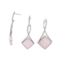 ROSE QUARTZ AND DIAMOND SET