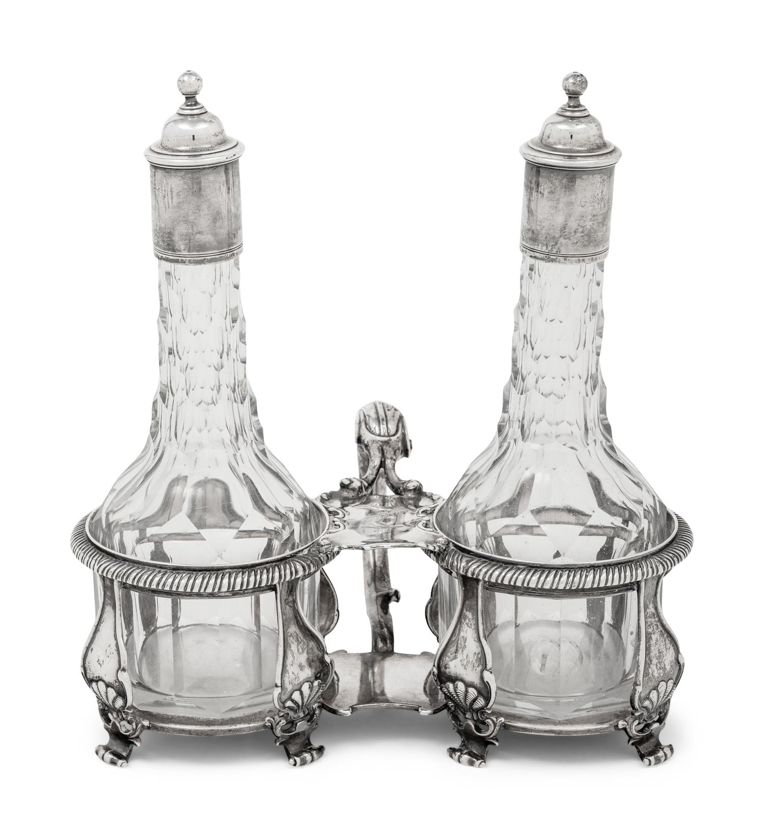 A George III Silver Cruet Stand