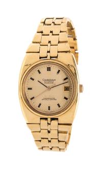 OMEGA, TURLER, 18K YELLOW GOLD 'CONSTELLATION' WRISTWATCH