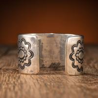 Navajo Stamped Silver Ingot Cuff Bracelet