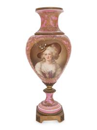 A Gilt Bronze Mounted Sèvres Style Porcelain Urn