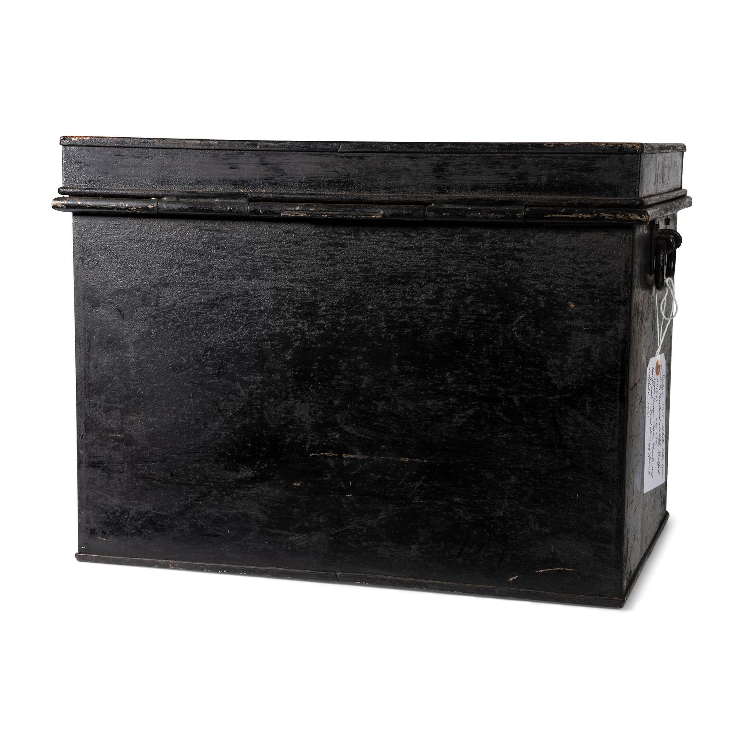 A Painted Tin Morphine Storage Box