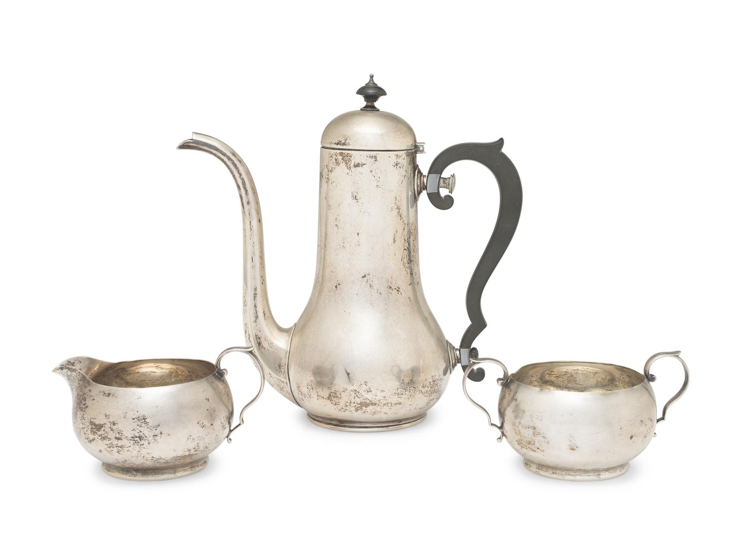 An American Silver Three-Piece Coffee Service