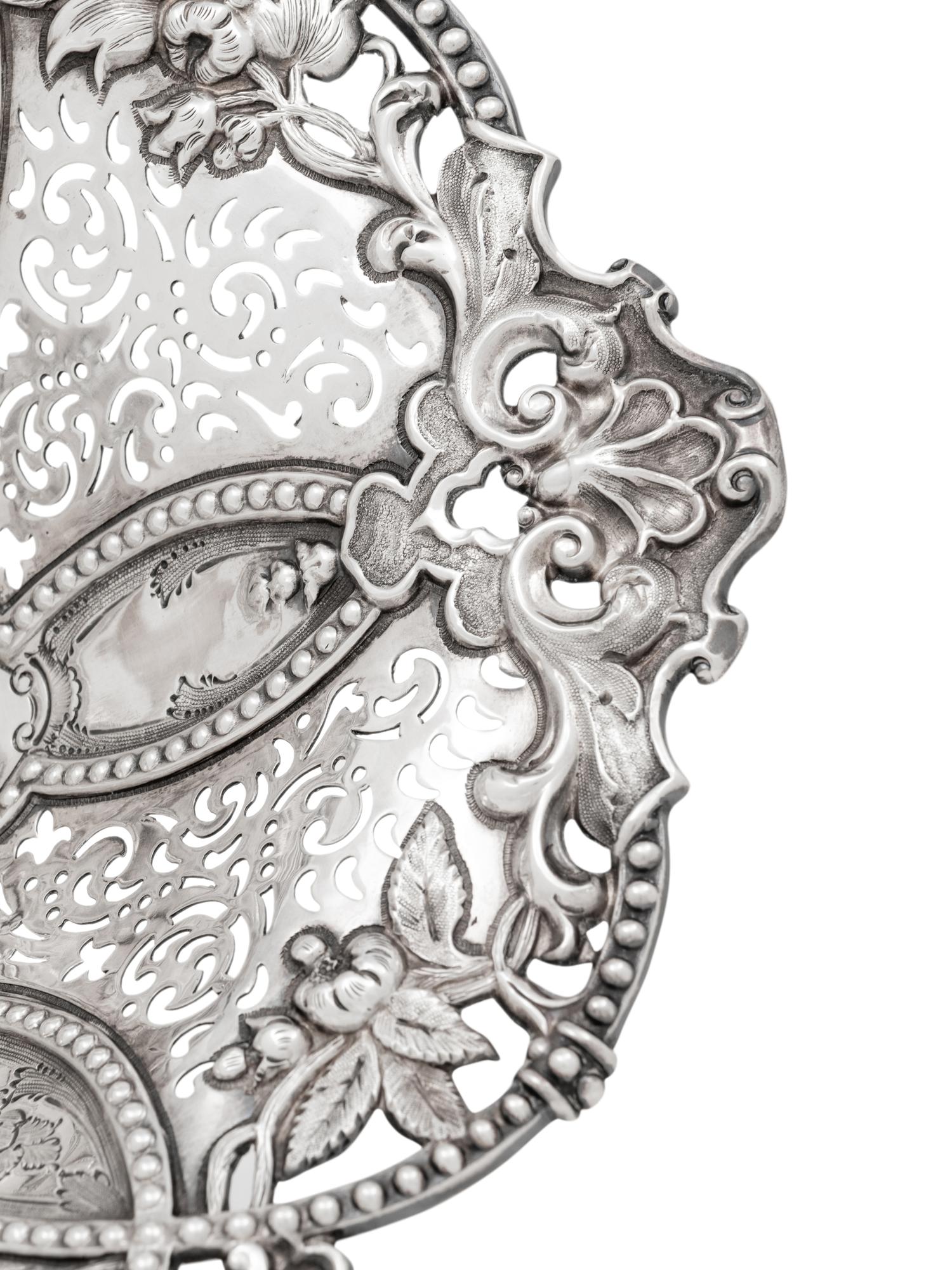 A Victorian Silver Centerpiece Basket