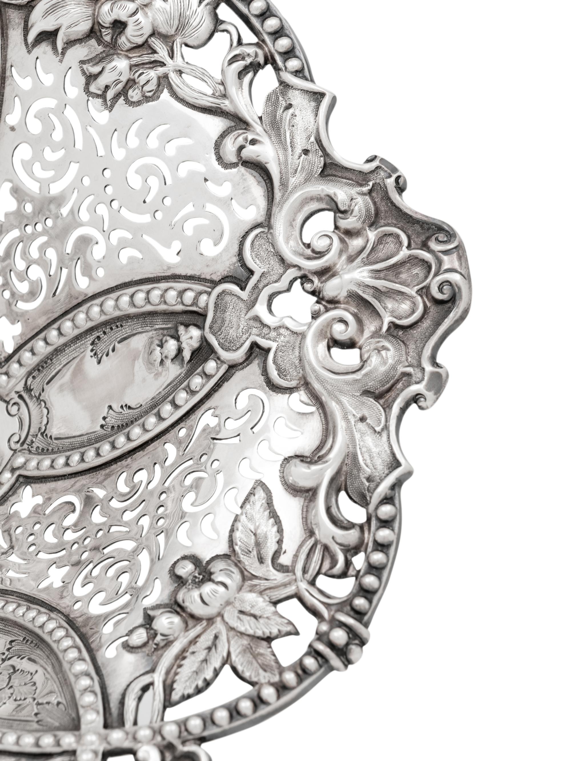 A Victorian Silver Centerpiece Basket