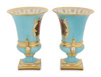 A Pair of Flight, Barr and Barr Porcelain Spill Vases