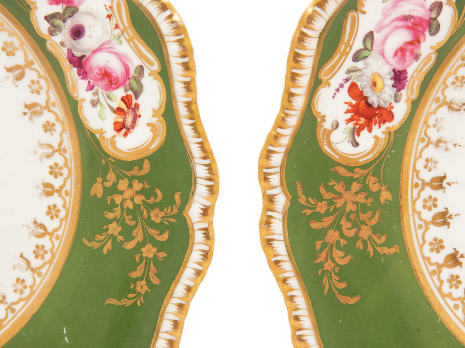 A Pair of Coalport Porcelain Dessert Plates