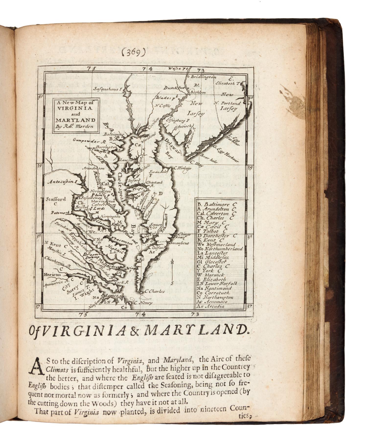 MORDEN, Robert (ca 1650-1703). Geography Rectified: or, A Description of the World. London: for Robert Morden and Thomas Cockeril, 1680