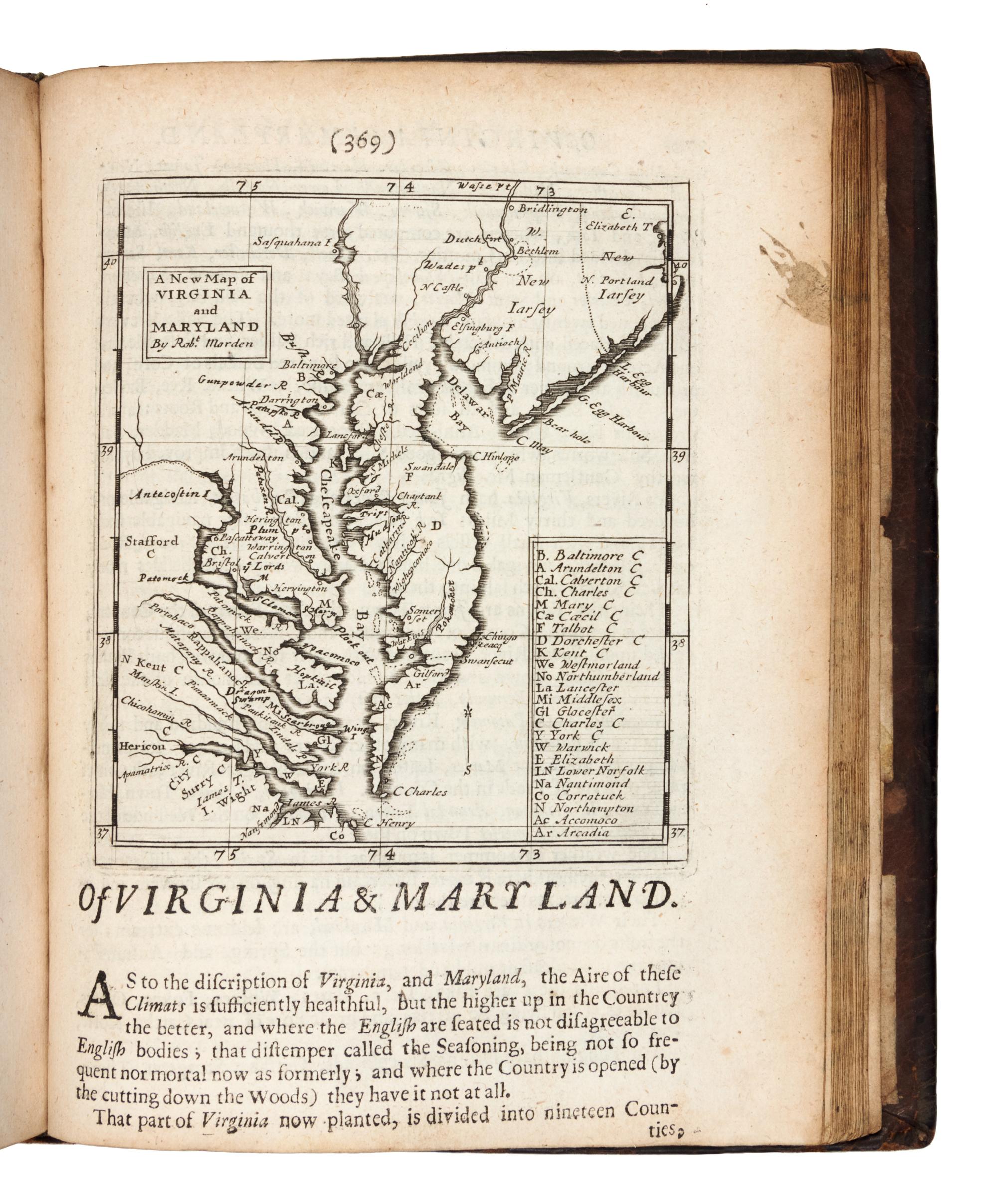 MORDEN, Robert (ca 1650-1703). Geography Rectified: or, A Description of the World. London: for Robert Morden and Thomas Cockeril, 1680