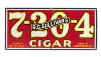 A R.G. Sullivan's Cigar Porcelain Advertising Sign
