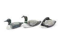 Six Carved and Polychrome Painted Loon Decoys
