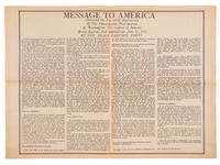 [BLACK PANTHER PARTY]. Tabloid sheet containing manifestos by Eldridge Cleaver and Huey P. Newton. Oakland, CA: Black Panther Party, 1970.