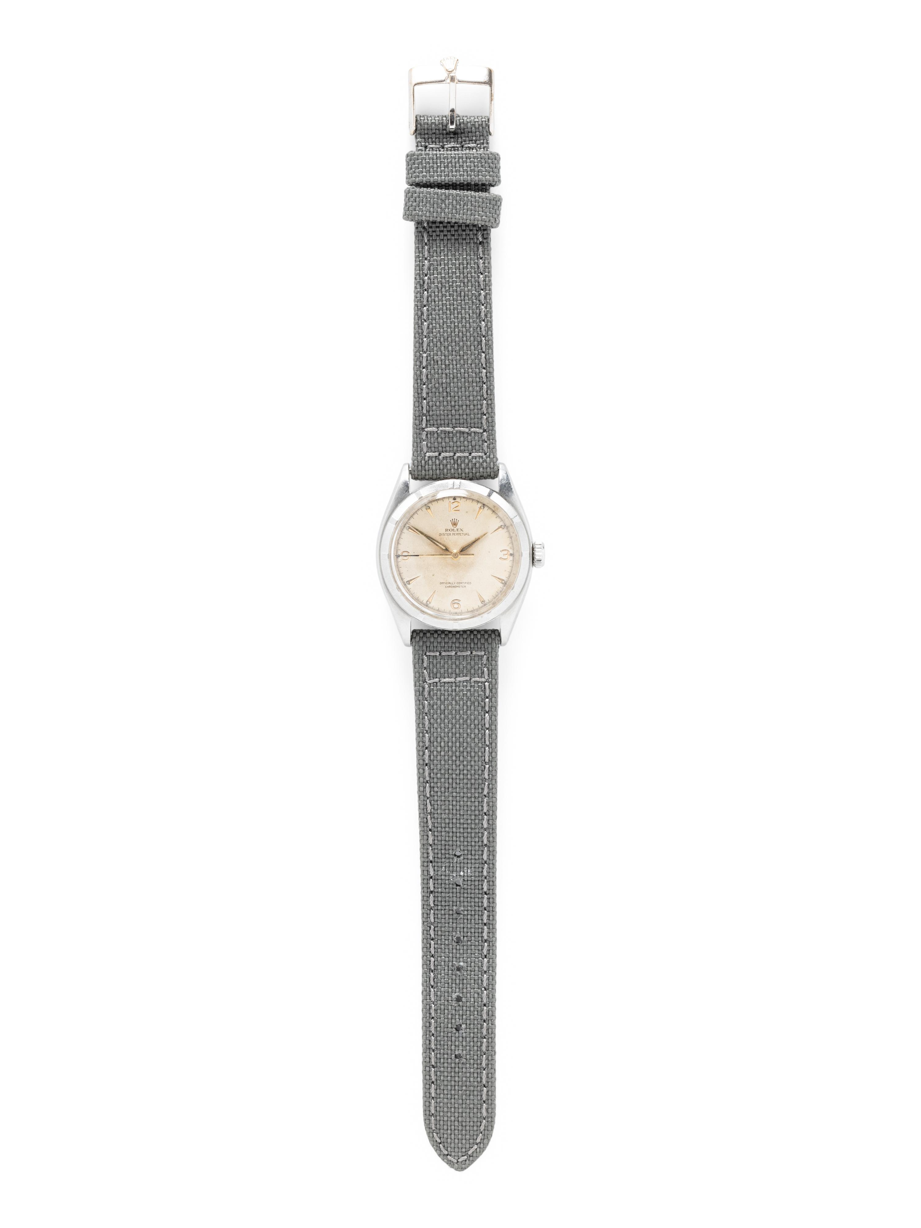 ROLEX, REF. 6085 STAINLESS STEEL 'OYSTER PERPETUAL' WATCH
