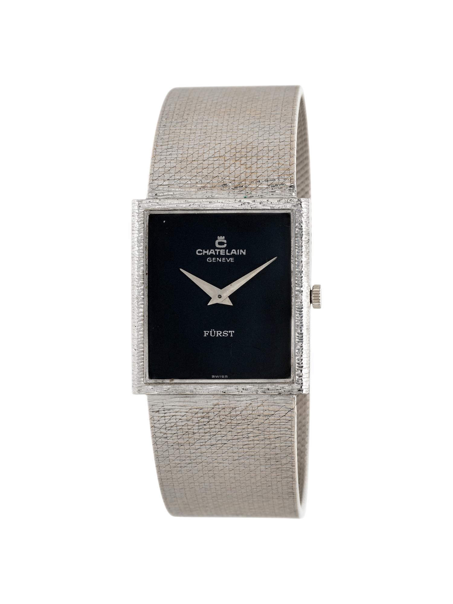 CHATELAIN FOR FÜRST, WHITE GOLD WATCH