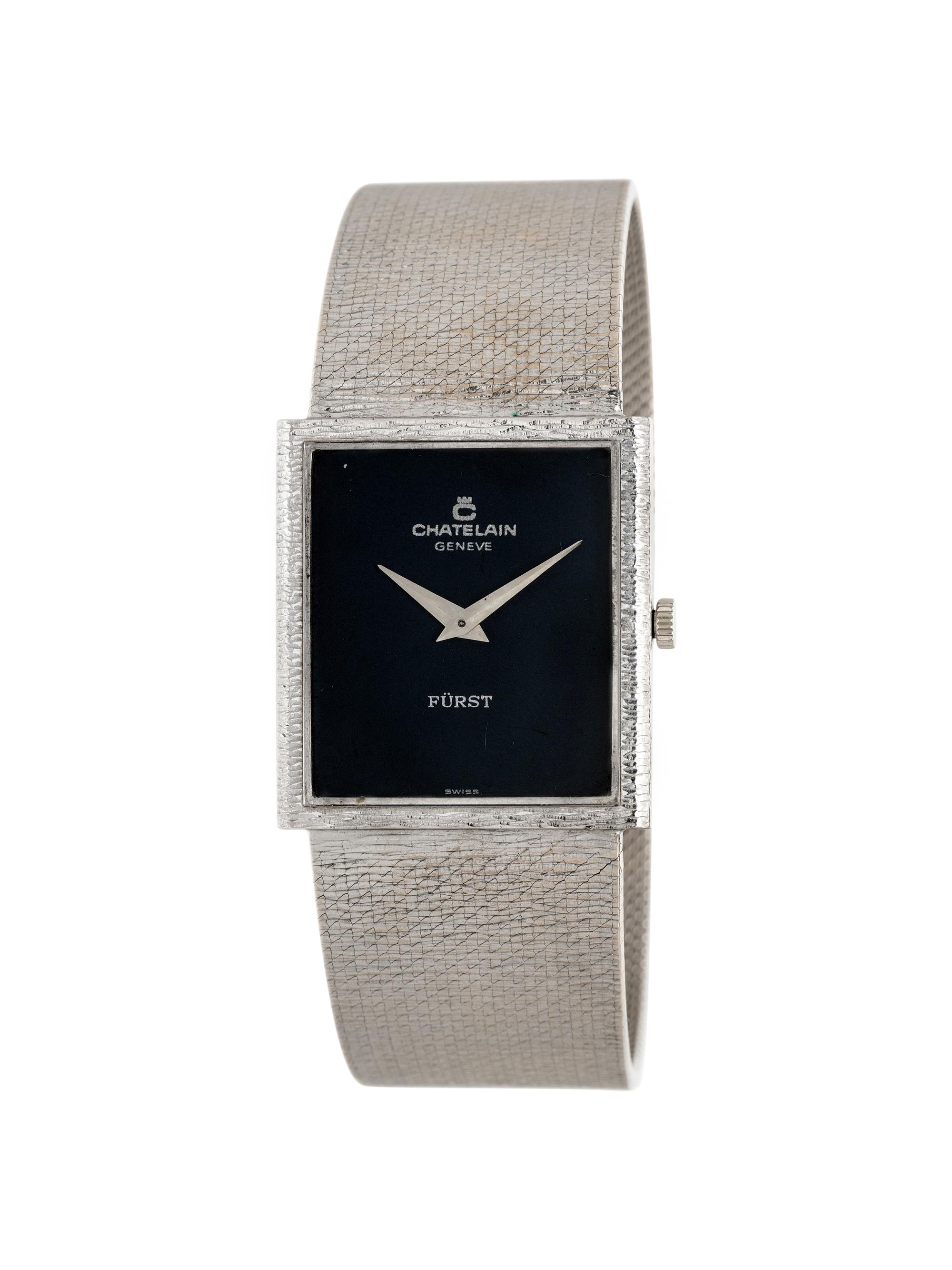 CHATELAIN FOR FÜRST, WHITE GOLD WATCH