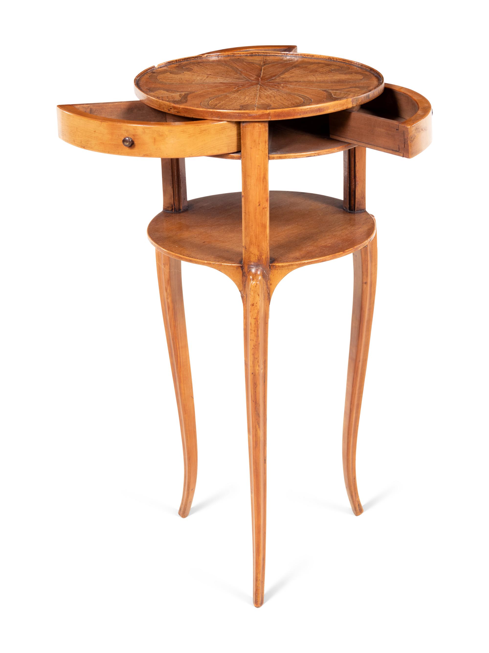 A Louis XV Style Olivewood Side Table