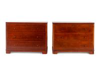 A Pair of Continental Thuya or Yew Wood Chests of Drawers