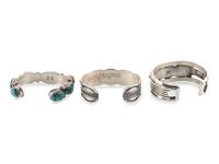 Navajo Silver and Turquoise Cuff Braclets