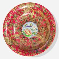 A Wedgwood Fairyland Lustre Firbolgs Lily Tray UK, circa 1925