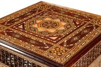 A Pair of Levantine Marquetry and Abalone-Inlaid Side Tables