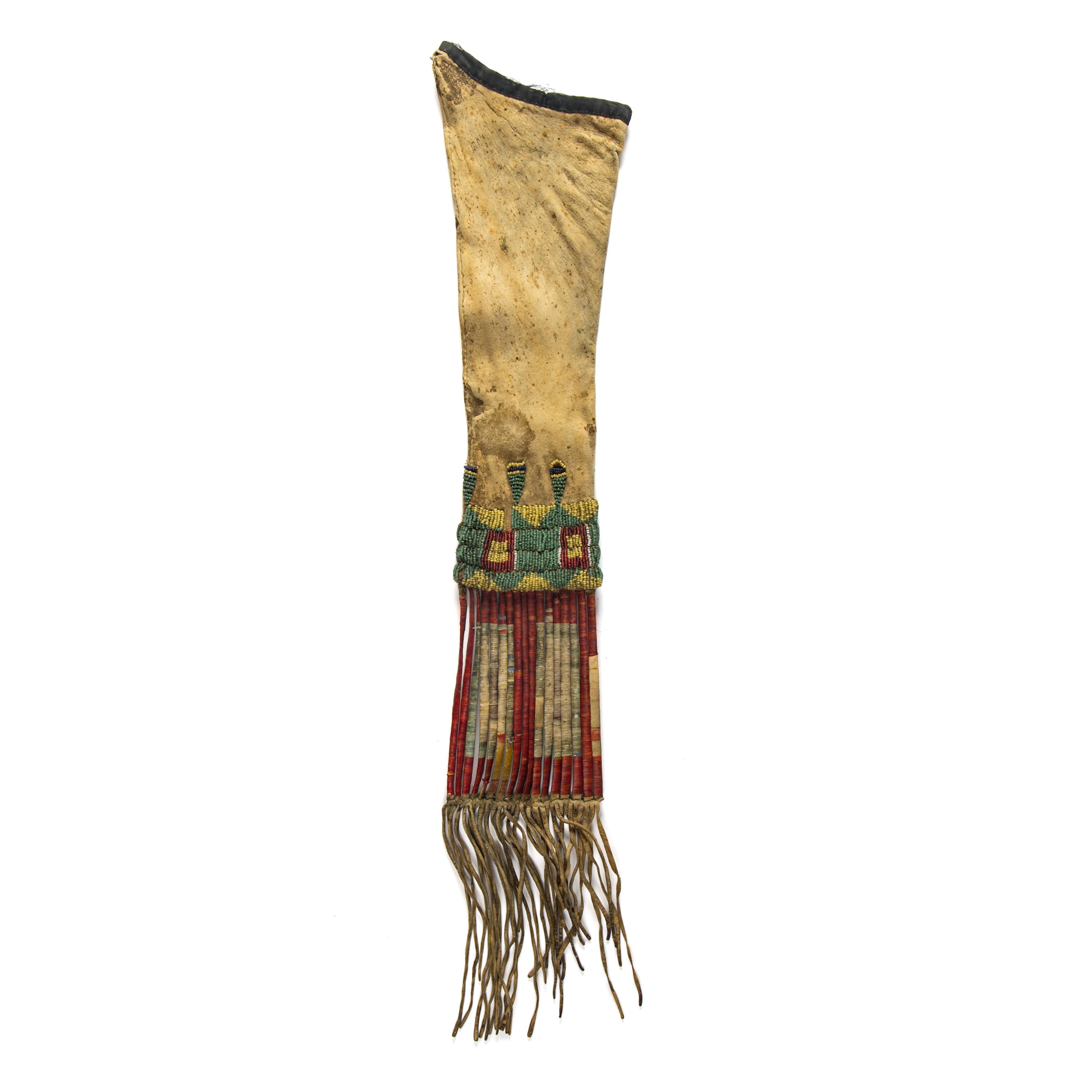 Sioux Beaded Hide Tobacco Bag