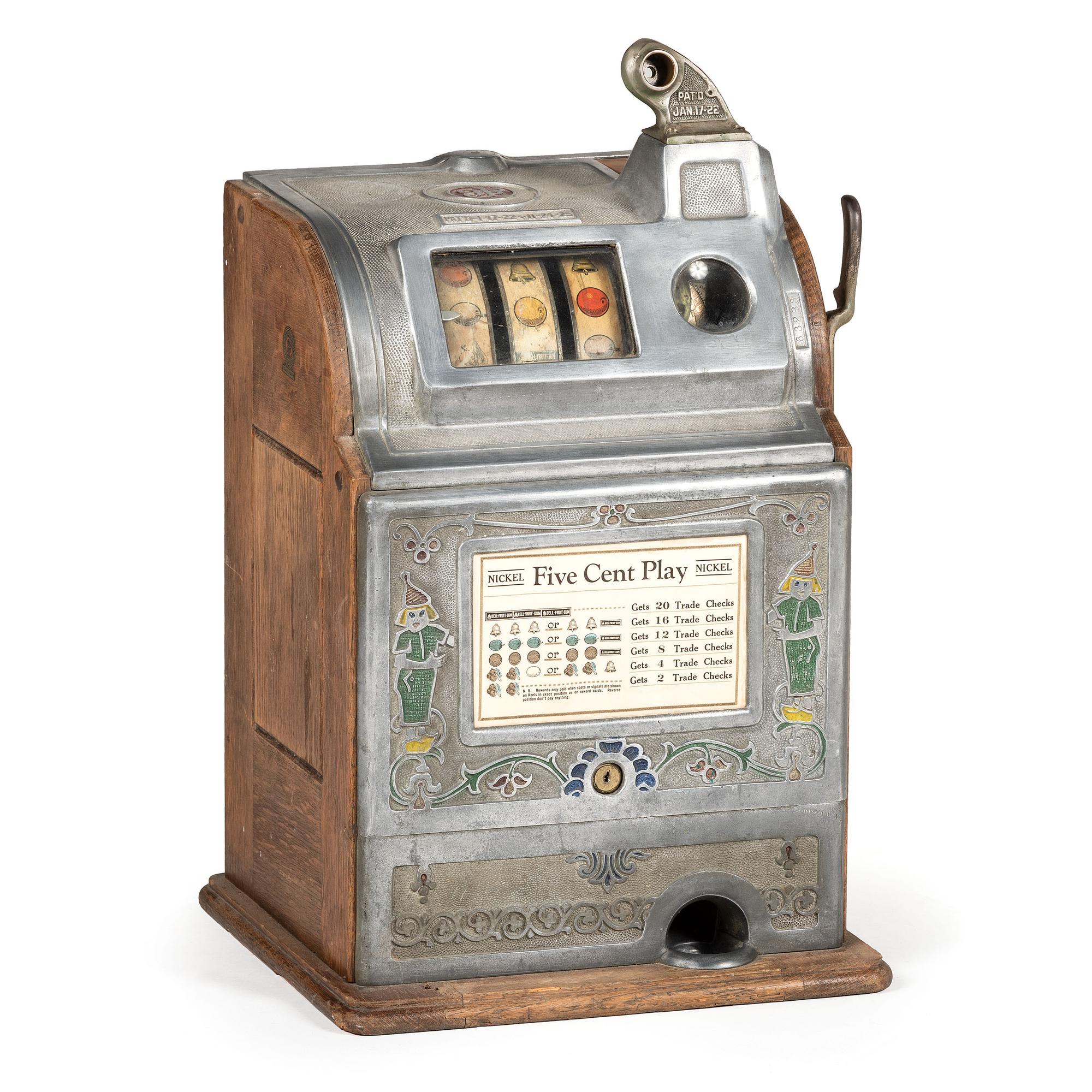 An O.D. Jennings Five-Cent 'Dutch Boy' Slot Machine