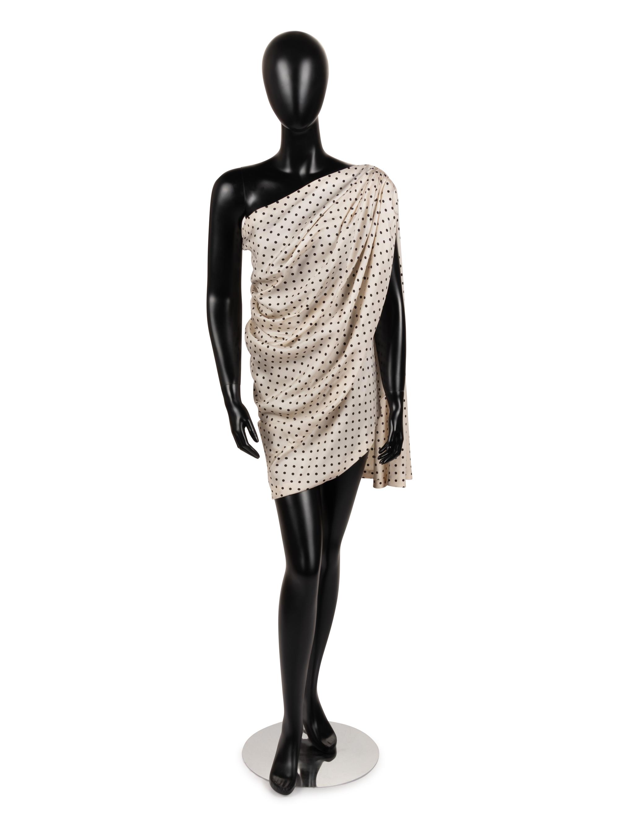 Madame Grès Haute Couture Polka Dot Draped Top, Spring/Summer 1985