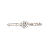DIAMOND AND PLATINUM BAR BROOCH