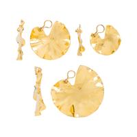 JAR, THREE PAIRS OF ALUMINUM 'LILY PAD' EARRINGS