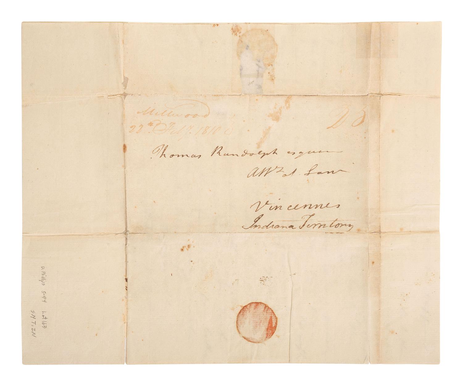 [ENSLAVEMENT & ABOLITION]. A group of six letters associated with enslaved individuals, including a letter related to the Randolph family of Virginia.