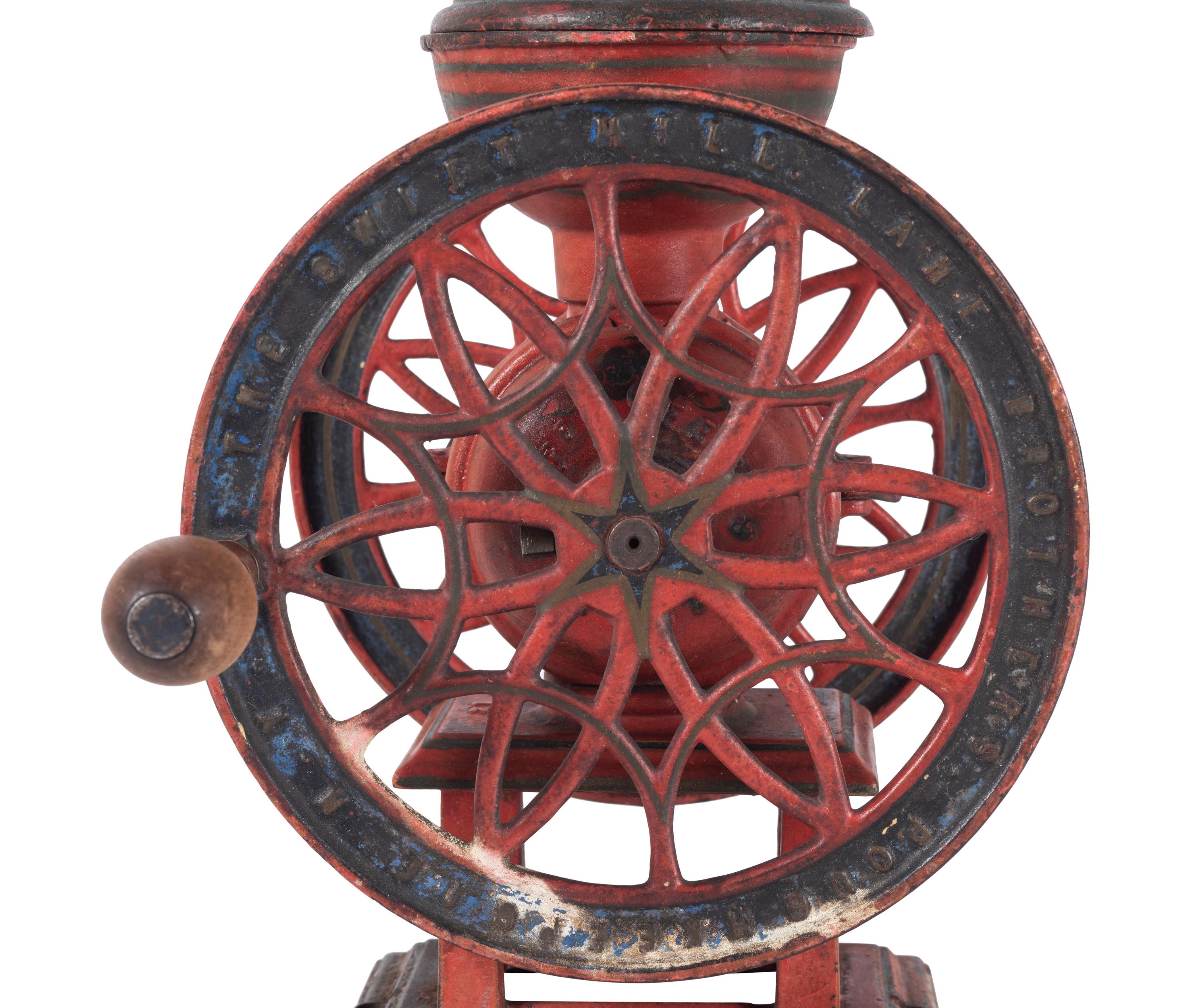 A Lane Brothers No. 12 Swift Double-Wheeled Coffee Grinder