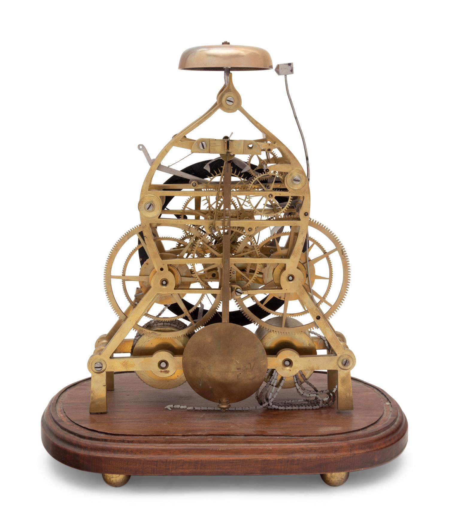 A Brass Skeleton Clock