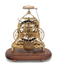 A Brass Skeleton Clock