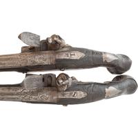 Pair of 19th Century Middle Eastern Flintlock Holster Pistols